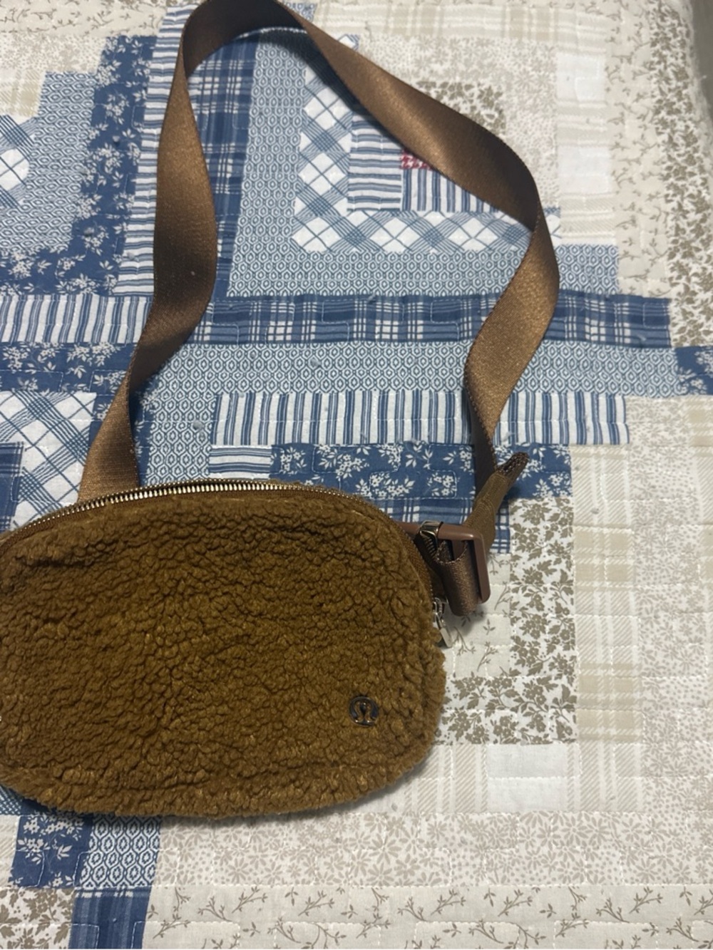 lululemon athletica brown sherpa crossbody bag